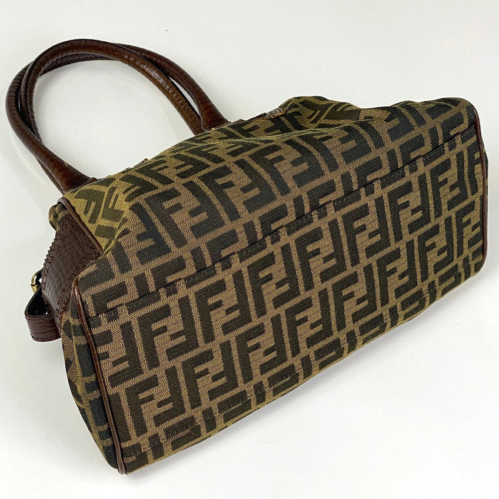 Fendi Handbag Etnico Brown Zucca Canvas